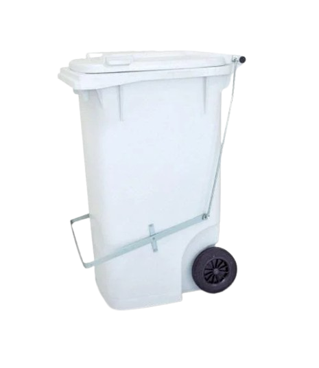 Lixeira Coletora Com Rodas e Pedal 